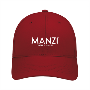 6 Panel Brushed Cotton Cap - Red